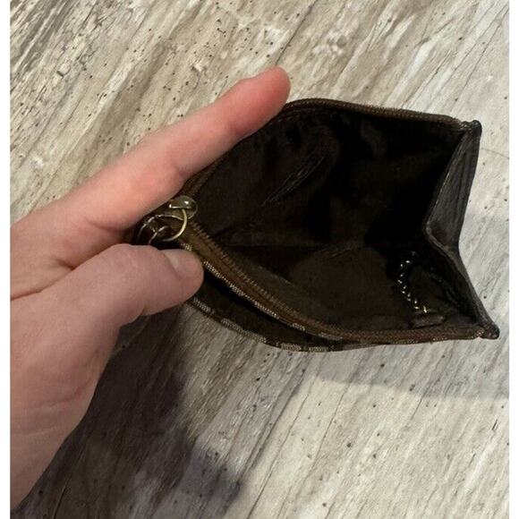 Vintage Coach Leatherworks Coin Pouch Brown Signature Print - Picture 6 of 8